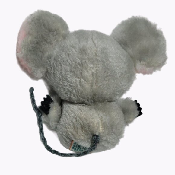 Vintage 70s Fun Farms Mouse 5 inch Plush Rodent Rat Gray Stuffed Animal Toy - Picture 2 of 5